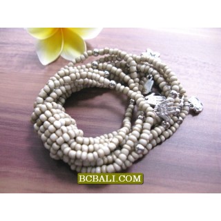 Beads Charm Bracelets Multi Strand Mono Color